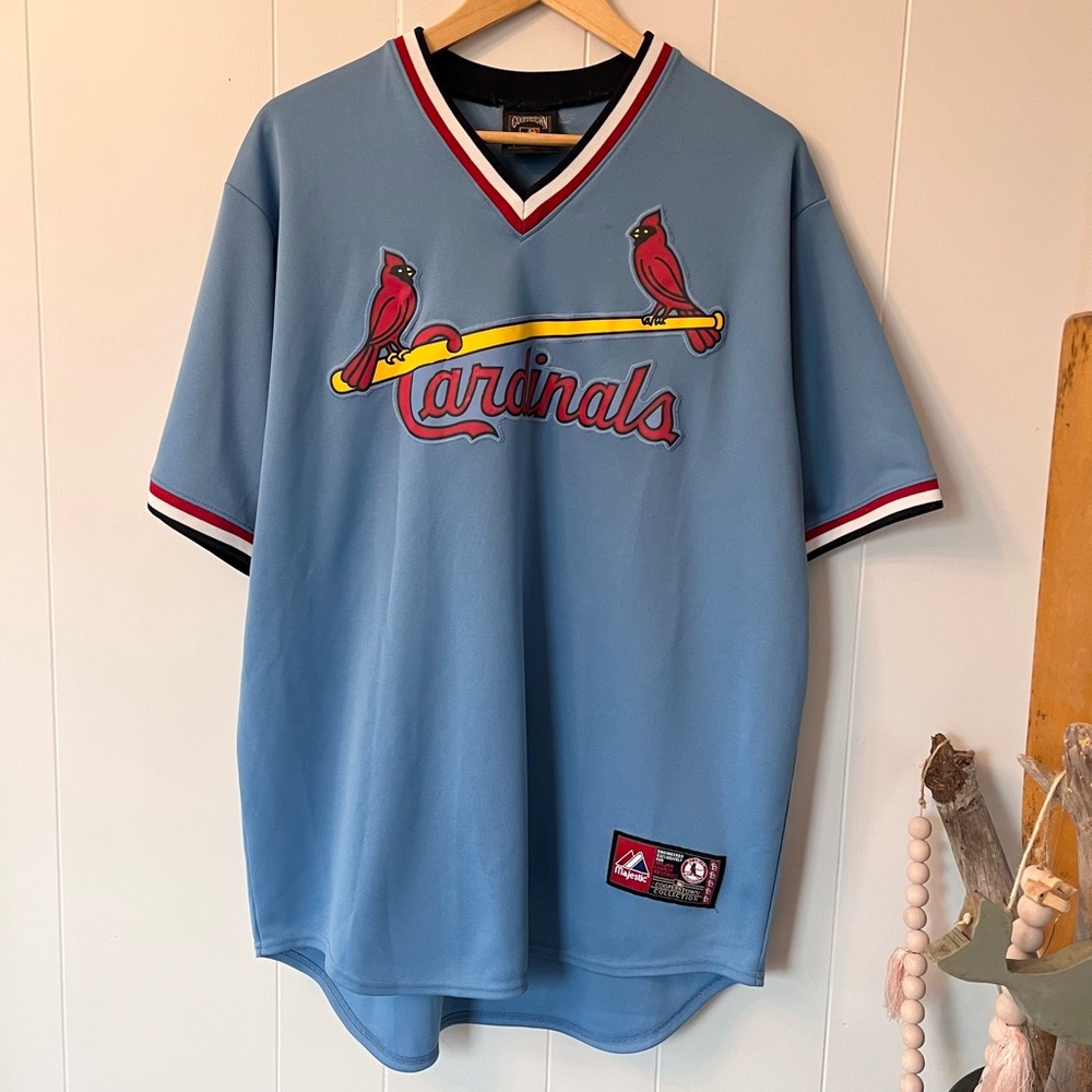 Cooperstown Collection St Louis Cardinals Stan Musial MLB Majestic Jersey Sewn